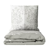 thumbnail of Bettwäsche Baumwolle 135x200cm Biber Beige Taupe Gestreift Ornamente warm flauschig mit Reißverschluss 4 teilig