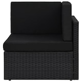 thumbnail of 10-tlg. Garten-Lounge-Set mit Kissen Schwarz Poly Rattan
