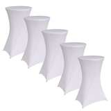 thumbnail of 5er Set Stehtischhusse 60 cm weiß Tischdecke Husse Partytisch Bistrotisch Decke