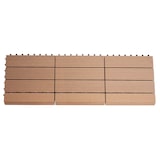 thumbnail of WPC Bodenfliese Rhone + Abschluss, Holzoptik Balkon/Terrasse, 11x je 30x30cm = 1qm Premium ~ teak linear senkrecht
