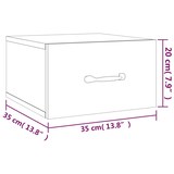 thumbnail of Tables de chevet murales 2 pcs Blanc brillant 35x35x20 cm