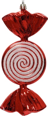 thumbnail of Christbaumschmuck Kunststoff 18cm Bonbon Figur zum Aufhängen - Weihnachtsbaum Anhänger Weihnachten Weihnachtsbaumschmuck bruchfest Süßigkeit Rot Weiß