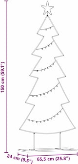 thumbnail of vidaXL Metall Weihnachtsbaum mit Ständer Schwarz 150 cm Stahl