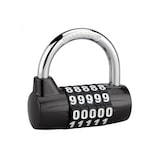 thumbnail of Cadenas à combinaison Saturn, 5 chiffres, intérieur, anse acier, 65mm - THIRARD
