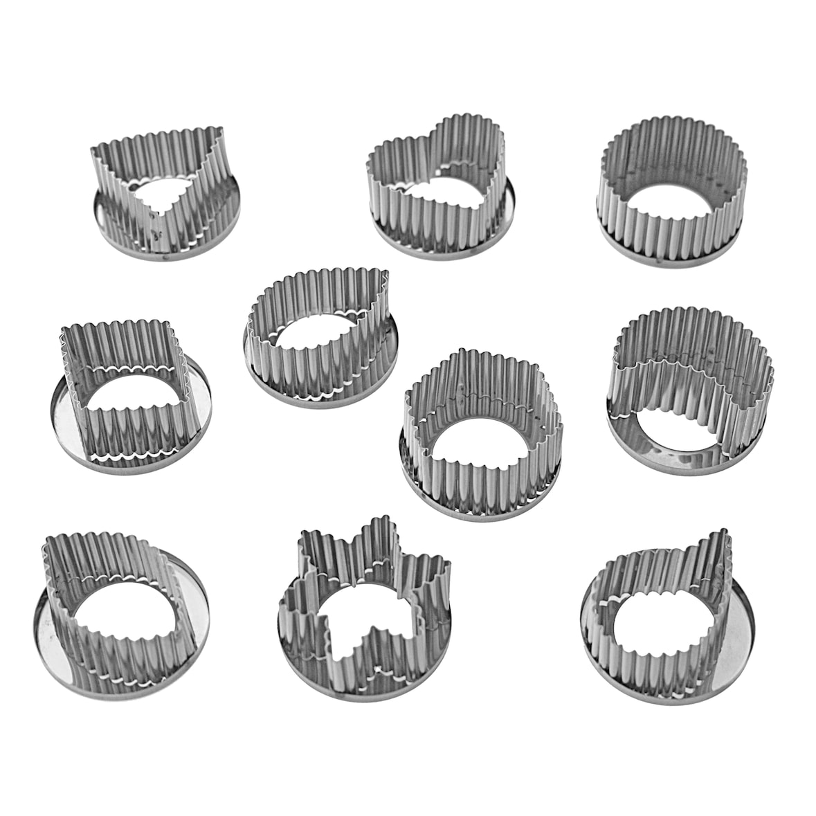 Schneider - Weihnachtsausstecher 10-teilig, gewellt, Ø 50 mm, Edelstahl