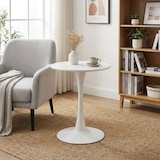 thumbnail of Tavolo Tondo Moderno Diametro 60 cm Altezza 73 cm Mobile Cucina Salotto - bianco