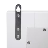 thumbnail of Espejo de pared HWC-F75, cuarto de baño espejo espejo, estante de estilo rústico 58x59x12cm blanco