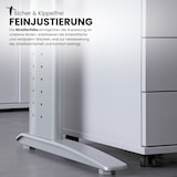thumbnail of bümö höhenverstellbarer Schreibtisch U-Serie 80x80 Nussbaum, Gestell in weiß - PC Tisch klein für's Büro manuell höhenverstellbar, Computertisch