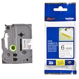 thumbnail of Brother TZES121 TABLE SUPER ADHESIVE ORIGINAL - Texte noir sur Fonds transparent - Largeur 9 mm x 8 mètres