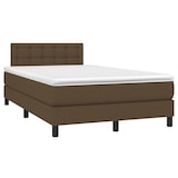 thumbnail of vidaXL Boxspringbett mit Matratze & LED Dunkelbraun 120x200 cm Stoff