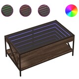 thumbnail of vidaXL Couchtisch mit Infinity-LED Braun Eichen-Optik 90x50x38 cm