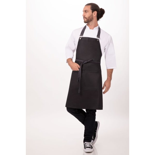 Chef Works® BOULDER Latzschürze, Schwarz Lila
