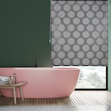 thumbnail of Relaxdays Duschrollo, 140x240 cm, Seilzugrollo für Dusche & Badewanne, Badrollo wasserabweisend, Decke & Fenster, grau