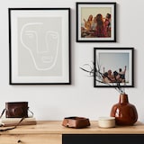 thumbnail of Relaxdays Bilderrahmen 2er Set, 25x25 cm, quadratisch, Fotorahmen zum Aufhängen oder Hinstellen, Passepartout, weiß