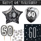 thumbnail of Partyset 60. Geburtstag Dekoration Party Deko Set Geburtstagsdeko schwarz Mann Frau