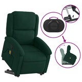 thumbnail of vidaXL Massagesessel mit Aufstehhilfe Dunkelgrün Samt