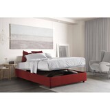 thumbnail of Dmora Dcistan Doppelbett, Bettkasten mit Stoffbezug, 100 % Made in Italy, Öffnung vorne, geeignet für Matratze 160 x 190 cm, Rot