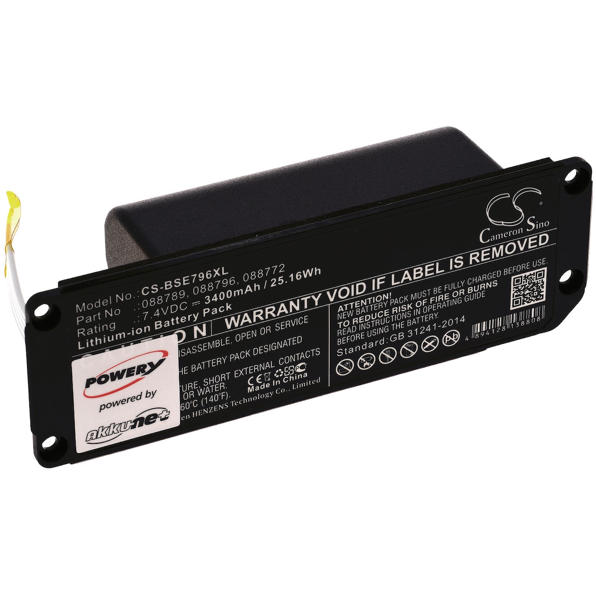 XXL-Akku für Lautsprecher Bose SoundLink Mini 2 Typ 088796 Stecker-Typ beachten