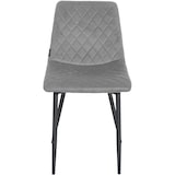 thumbnail of Silla de comedor Telde de terciopelo Gris