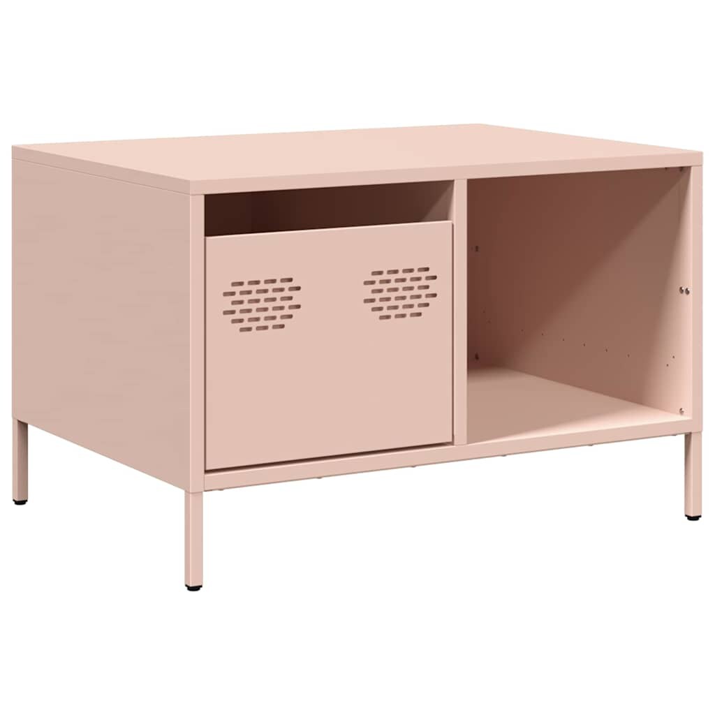 Table basse rose 68,5x50x43,5 cm acier laminé à froid Modèle Parfait Élite