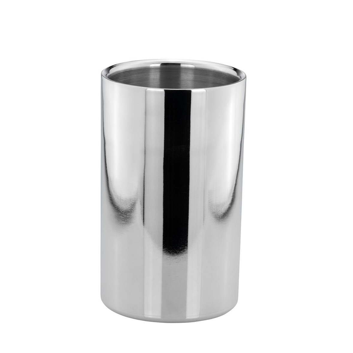 Wein-/Sekt Flaschenkühler Hochglanz poliert (H) 20 x (Ø) 12 cm