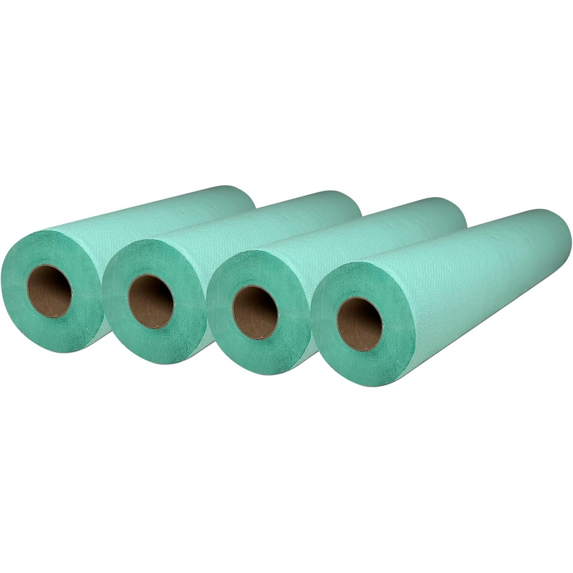 Papel Camilla Parafinado Antigoteo Verde 60 cm x 70 m | 4 Rollos Sin Precorte