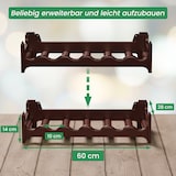 thumbnail of ARTECSIS Weinregal stapelbar Kunststoff für 48 Flaschen, stabiles Flaschenregal für Gastronomie und Lagerraum, erweiterbare Weinlagerung, Braun