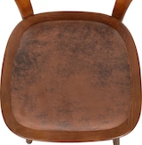 thumbnail of Biscottini Esszimmerstühle aus Holz – Restaurantstühle 43x48x96 cm – Sessel mit Kunstlederbezug fürs Schlafzimmer – Gepolsterter Wohnzimmersessel