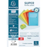 thumbnail of Exacompta Packung mit 50 dehnbaren Fenstermappen Super aus 160g Karton. Format: 22x31 cm.