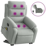 thumbnail of vidaXL Massagesessel mit Aufstehhilfe Elektrisch Hellgrau Samt