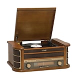 thumbnail of Denver MCR-50MK2 Retro Plattenspieler aus Holz mit Radio CD Kassette USB MP3 Soundbox