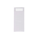 thumbnail of Bestecktasche in Altrosa 85 x 200 mm, mit 2-lagiger Tissue-Serviette in Weiß - 500 Stück