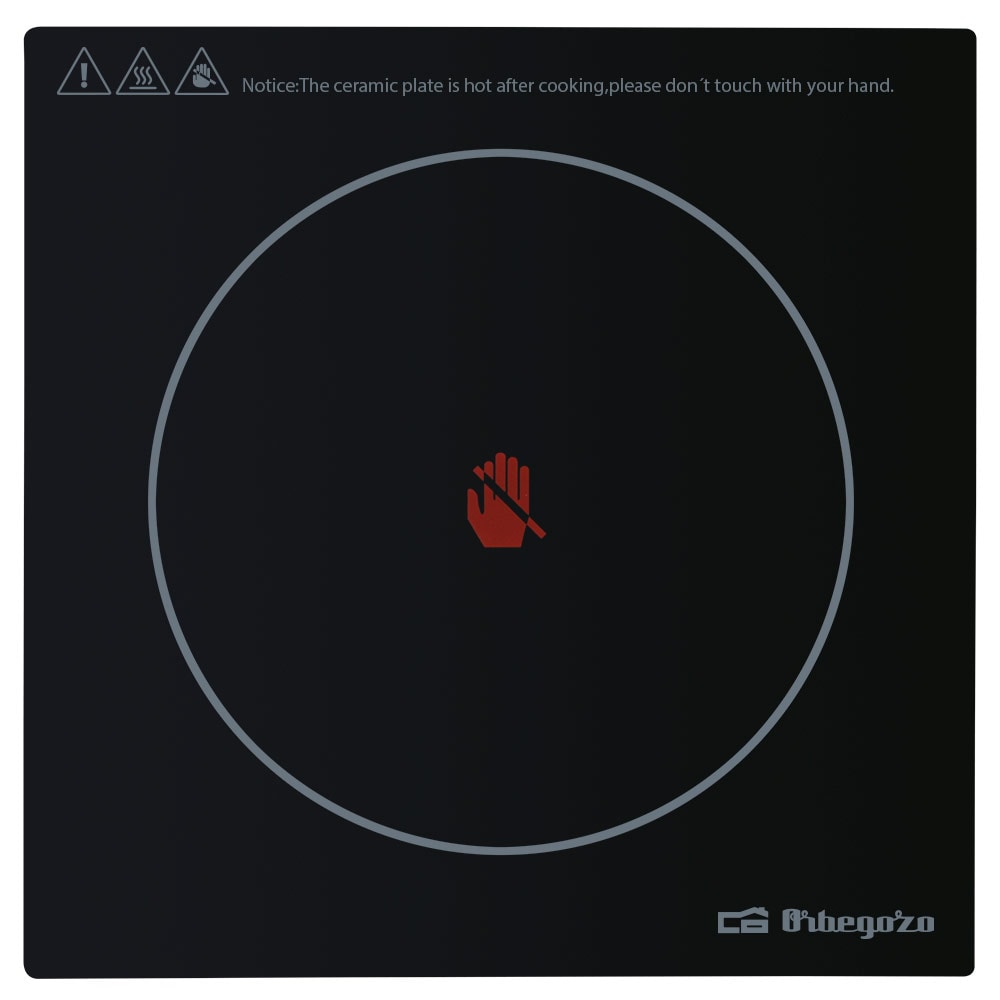 Orbegozo placa vitrocerámica portátil PCE 5000, 2000 W de potencia, cuerpo de acero inoxidable, piloto de funcionamiento, termostato regulable