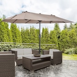 thumbnail of Sombrilla Doble Extragrande Parasol para Terraza Patio o Jardín Protección Solar Café