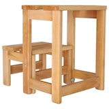 thumbnail of WellHome - Sgabello con scaletta a 2 gradini in finitura legno-olio 32x23x40 cm