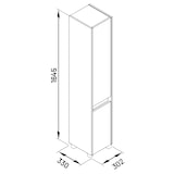 thumbnail of VCM Badmöbel Hochschrank Cosila Weiß / Honig-Eiche H. 165 x B. 30 x T. 33 cm