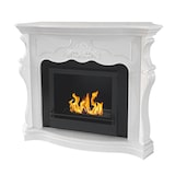 thumbnail of Bioethanol-Kamin Paris Bodenbiokamin aus weißem Holz L123xT39xH100