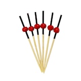 thumbnail of MONOUSO - Pinchos de Bambú Decorados Rojo y Negro 7cm (100 Uds)