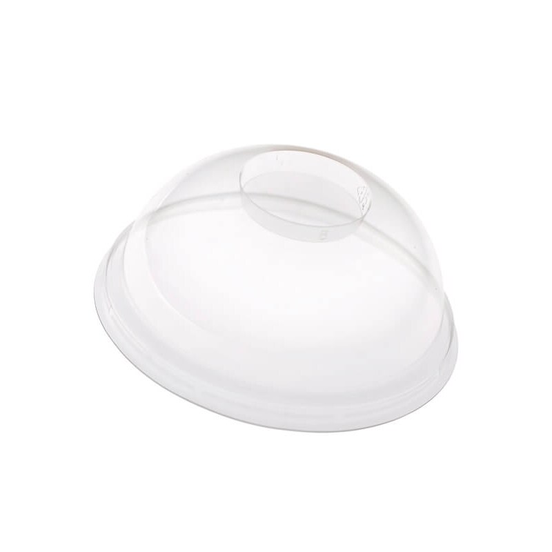 2000x Deckel, gewölbt ohne Loch, PLA, klar, für 95,0mm