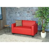 thumbnail of 2er Sofa Couch Lyon Loungesofa Kunstleder ~ rot