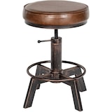 thumbnail of Taburete Destin en polipiel ajustable en altura Bronce
