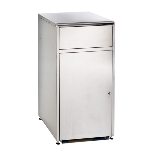 Contenitore con sportello basculante inox 120 litri