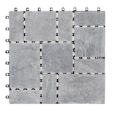 thumbnail of Steentegel HWC-K70, vloertegel insteektegel balkon/terras natuursteen, 11x elk 30x30cm = 1m² ~ donkergrijs