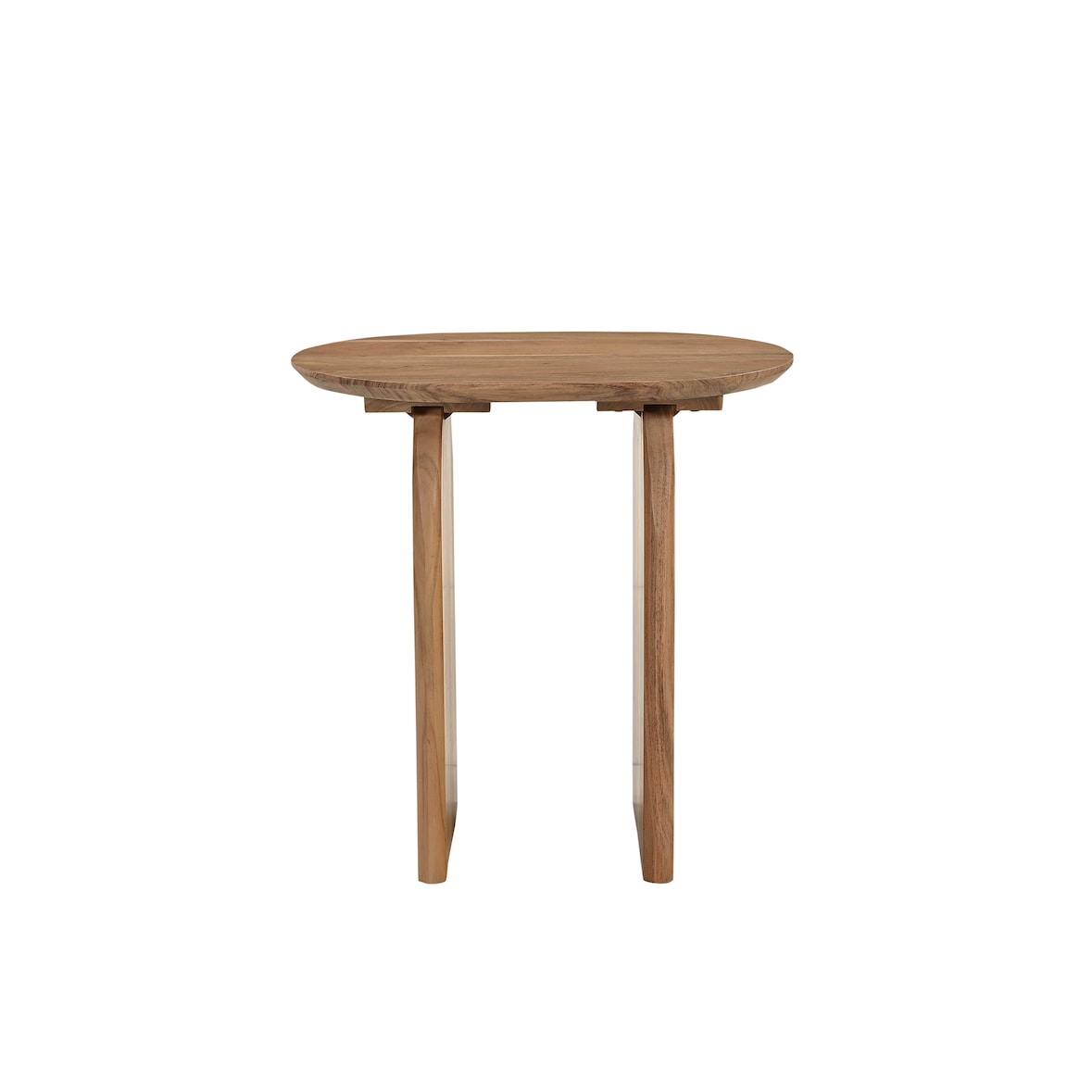SIT Möbel Beistelltisch 60 x 45 cm | mit ovaler Tischplatte | Akazie massiv natur | B 60 x T 45 cm H 61 cm | 14684-01 | Serie ACACIA WAVE