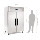 thumbnail of Congélateur inox PRO 1200 Litres 2 portes GN 2/1, 700 W, 220 V - MONO