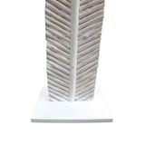 thumbnail of SalesFever Stehleuchte Blattoptik  175 cm | Schirm Baumwolle | Gestell Treibholz & Metallrohr | Standfuß Heveaholz | B 40 x T 30 x H 175 cm | weiß