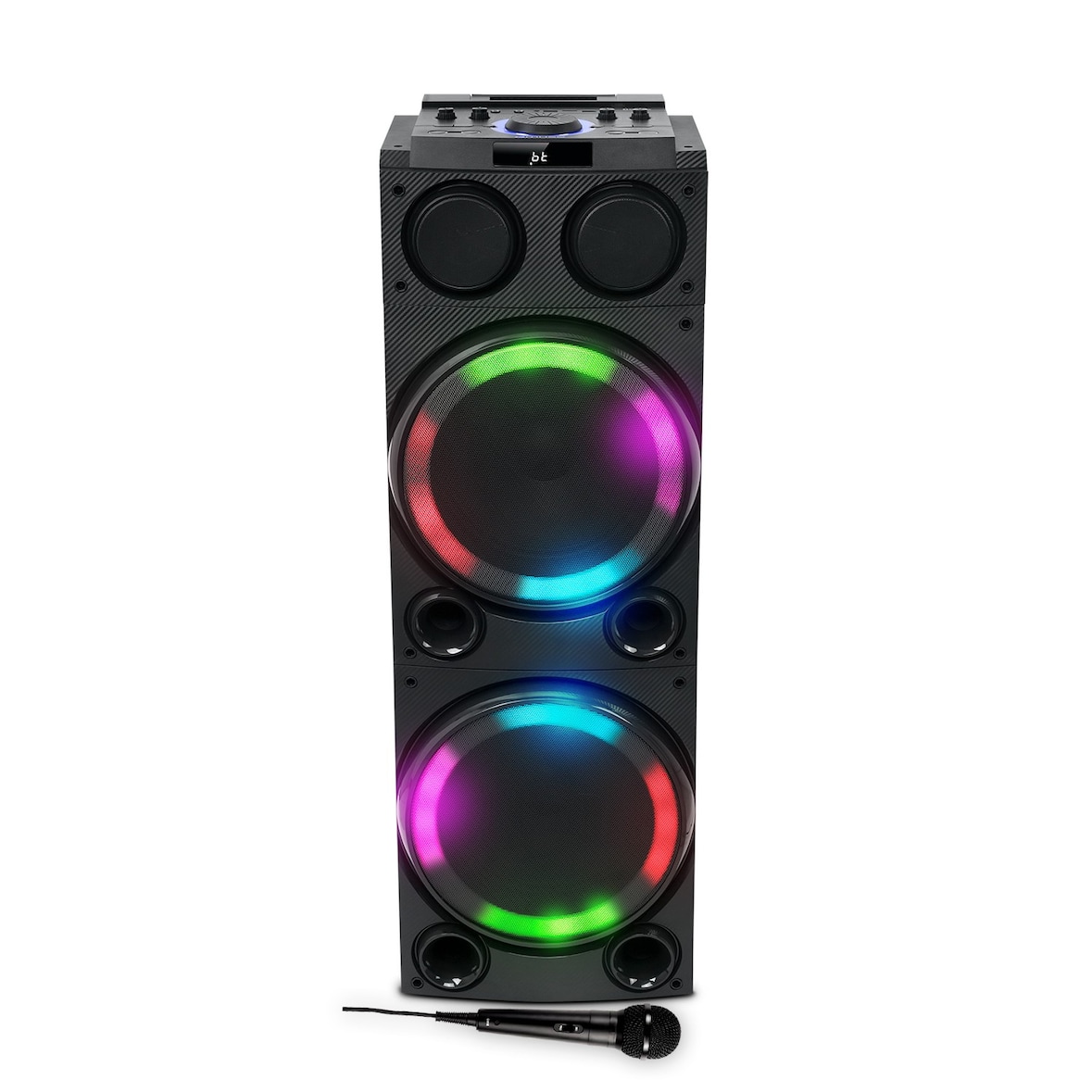 Muse M-1982 DJ Sono Party Box  Sono 600W - Ambiance Effet LED multicolore - Entrées AUX/Micro/Guitare - USB/Bluetooth