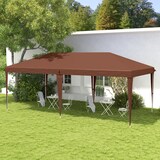 thumbnail of Pop-up Pavillon Gartenüberdachung Stahlgestell Oxford-Gewebe inkl. Tragetasche 3x6m/Braun