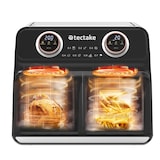 thumbnail of tectake Airfryer Samurai, 2 kookruimtes, 7 programma's, 2400W - zwart - 405249