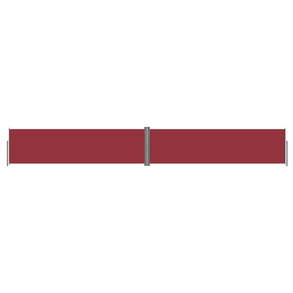 Toldo lateral retráctil rojo 140x1000 cm